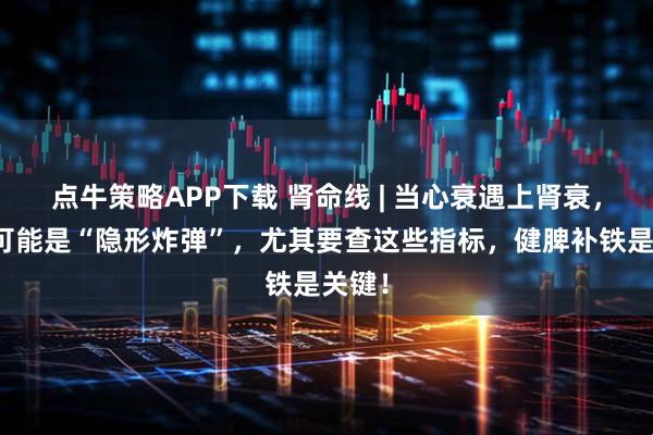 点牛策略APP下载 肾命线 | 当心衰遇上肾衰，贫血可能是“隐形炸弹”，尤其要查这些指标，健脾补铁是关键！